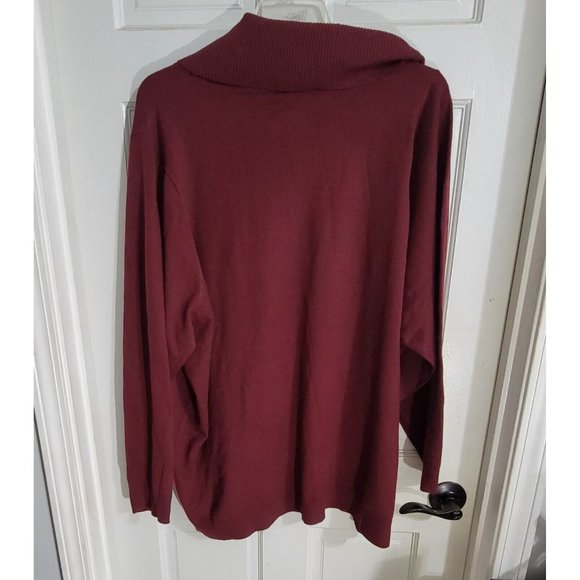 Torrid Womens Red Long Sleeve Cowl Neck Sweater Ultra Soft Tunic Size‎ 5X NWT - Picture 4 of 12